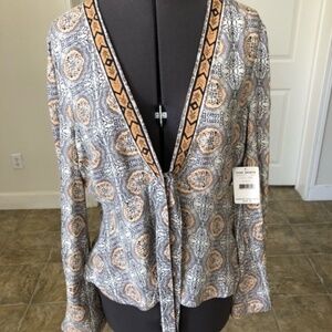 NEW Free People Grey Gold Top Jacket